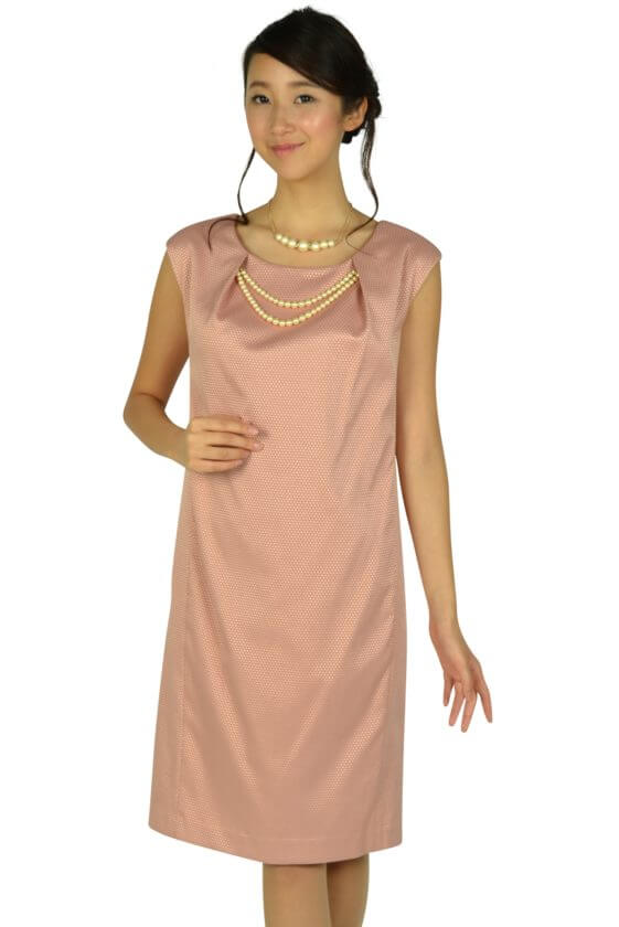 ナノユニバース(nano・universe)パール飾り付きピンクドレス