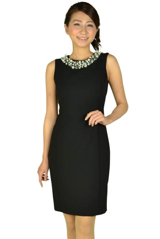 カルバンクライン(Calvin Klein)ビジュタイトブラックドレス