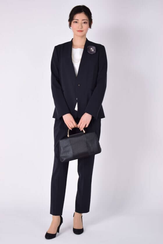 UNITED ARROWS green label relaxing
ノーラペルジャケット×ネイビーパンツスーツセット
