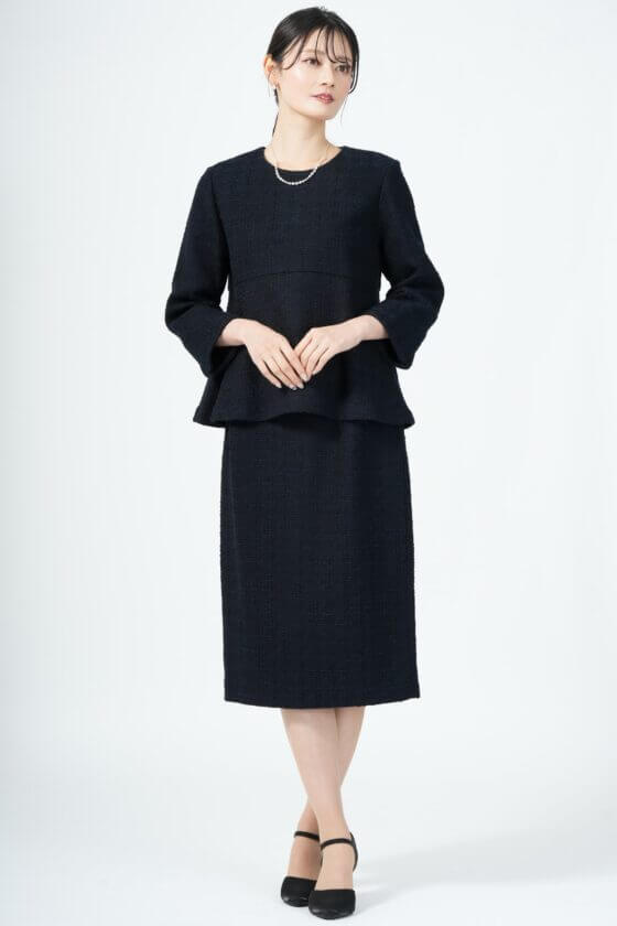 B:MING by BEAMS
ツイード×ペプラムネイビースカートスーツセット