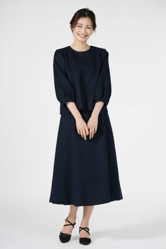 B:MING by BEAMS
ツイードフレアこなれネイビースカートセット

