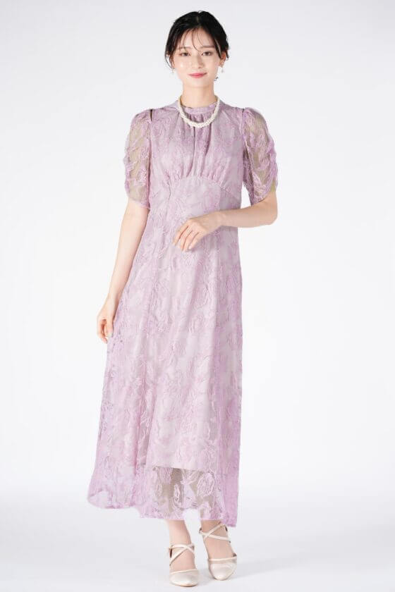 JILLSTUART
ラッフル総レースラベンダードレス

